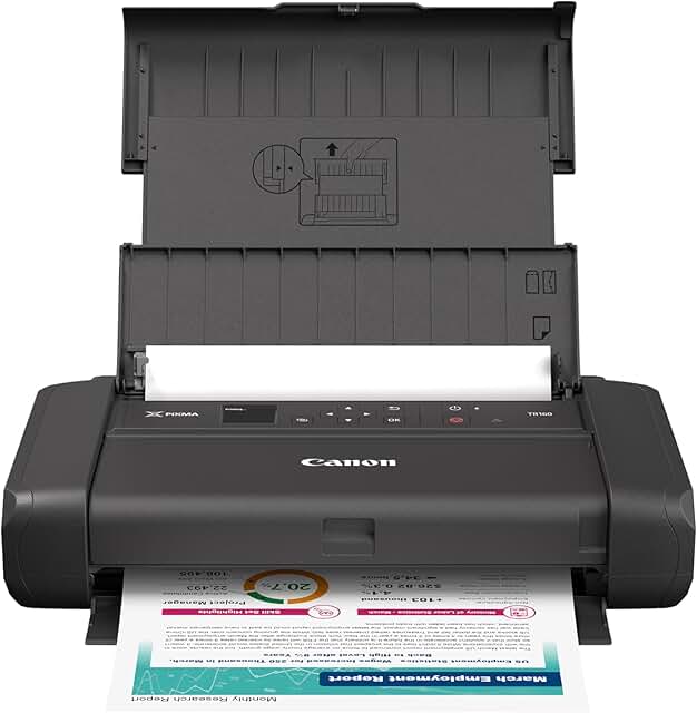 Wireless Portable Printer with 50-Sheet Tray and Display