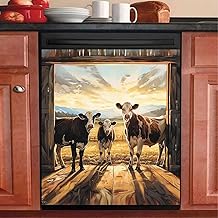 Funny Cow Dishwasher Cover with Magnet, 23x26