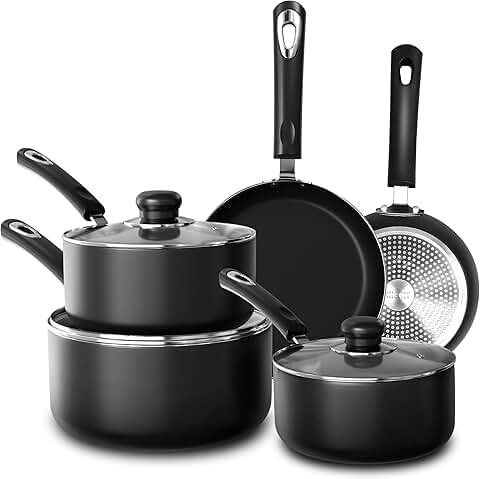 8-Piece Nonstick Cookware Set with Lids