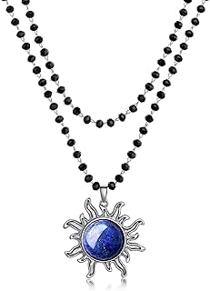 Gothic Sun Pendant Necklace for Women