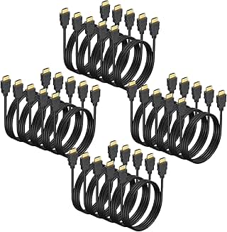 6.6FT HDMI Cable 20-Pack, Shielded 4K, Gold-Plated, 120Hz, ARC, HDCP 2.2, 3D HDR