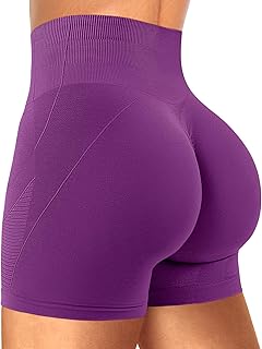 Seamless Women’s Workout Shorts with Scrunch and Tummy Control