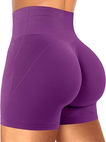 Seamless Women’s Workout Shorts with Scrunch and Tummy Control