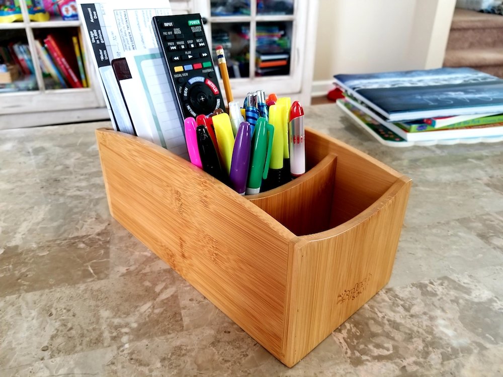 Bamboo Organizer for Kitchen, Office, and Living Room