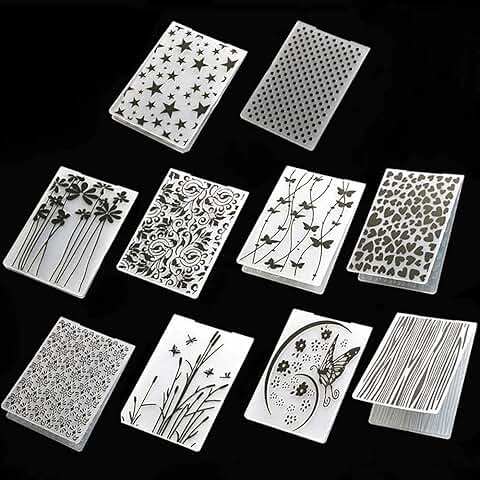 10 Plastic Embossing Folder Styles for Crafts and Scrapbooking