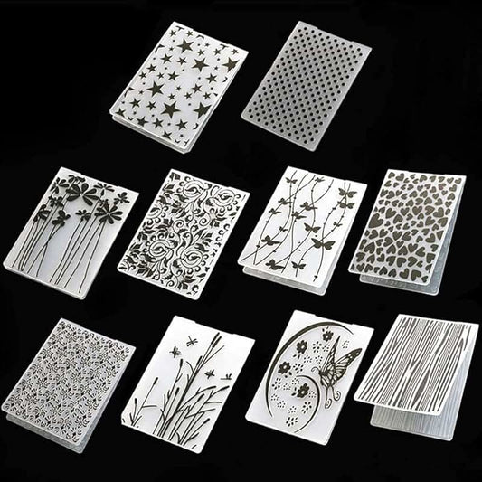 10 Plastic Embossing Folder Styles for Crafts and Scrapbooking
