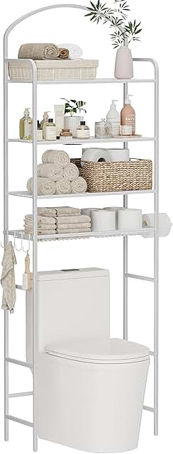 4-Tier Over Toilet Bathroom Storage Rack