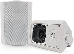 4-Inch Waterproof Indoor Outdoor Wall Mount Speakers