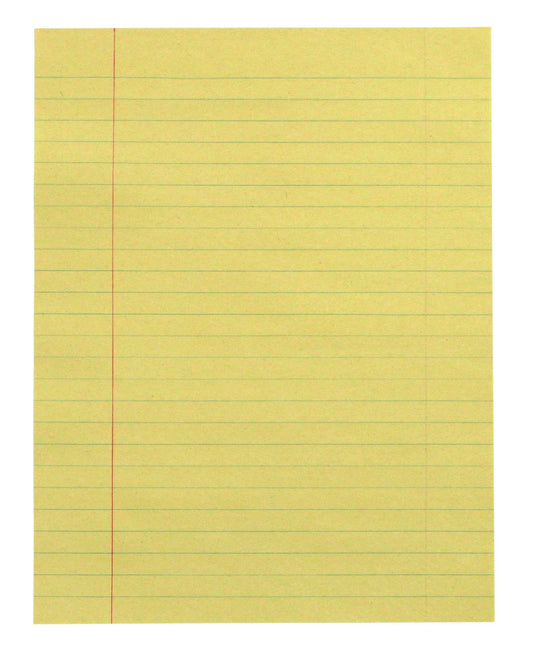 Yellow newsprint paper, 8 x 10.5 inches, 500 sheets