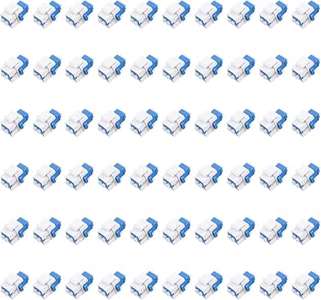 60pcs LC/UPC Fiber Optic Coupler Keystone Jack Set