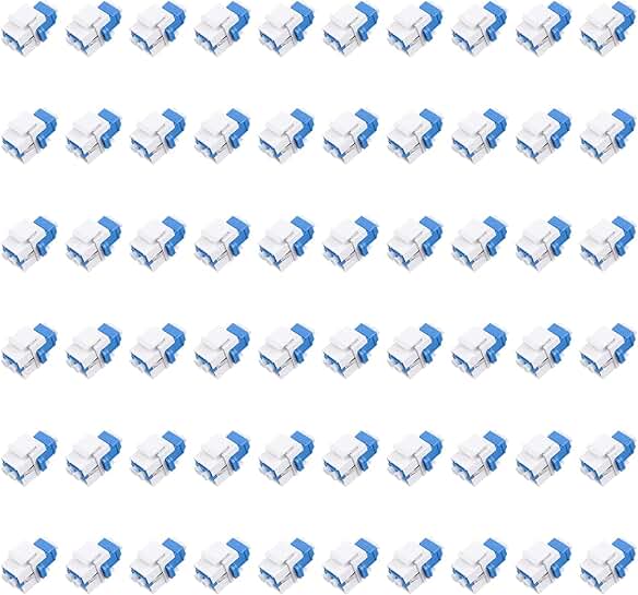 60pcs LC/UPC Fiber Optic Coupler Keystone Jack Set