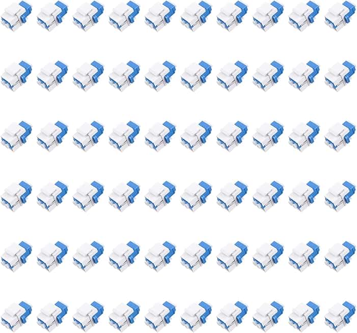 60pcs LC/UPC Fiber Optic Coupler Keystone Jack Set