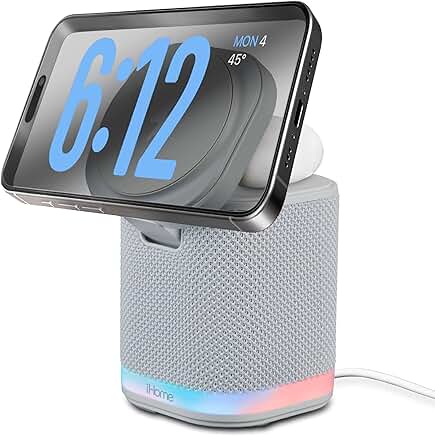 Bluetooth speaker with wireless charger and night light