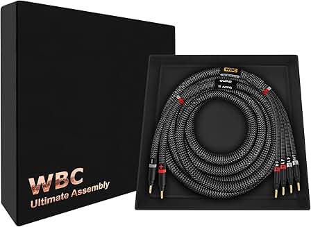 Premium 3-Foot 9 AWG OFC Bi-Wire Speaker Cable