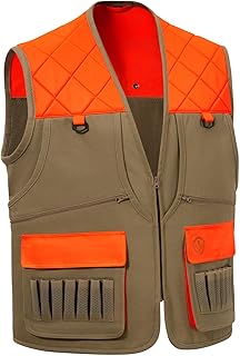 Water-Resistant Upland Bird Hunting Vest with Multiple Pockets