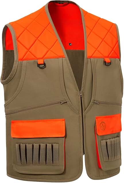 Water-Resistant Upland Bird Hunting Vest with Multiple Pockets