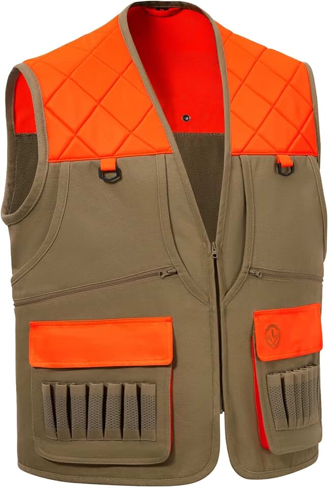 Water-Resistant Upland Bird Hunting Vest with Multiple Pockets