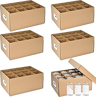 Six-piece storage box for 32 oz jars
