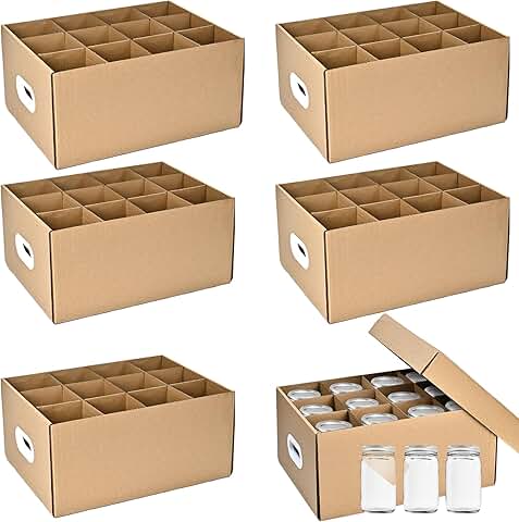 Six-piece storage box for 32 oz jars