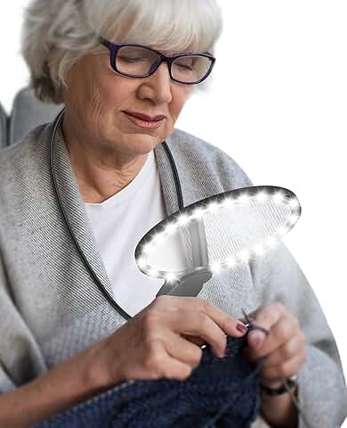 Hands-Free Magnifying Glass with Light for Close Work