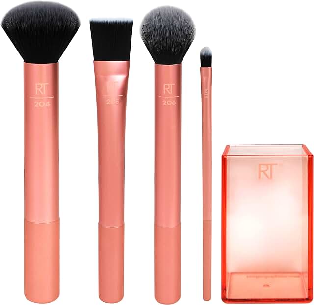 5-Piece Flawless Base Brush Set with Plush Synthetic Bristles
