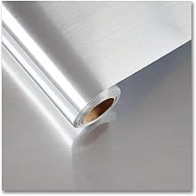 Large Silver Stainless Steel Wallpaper for Kitchen Decor