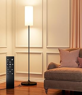 Tall Dimmable Floor Lamp with Remote and Foot Switch