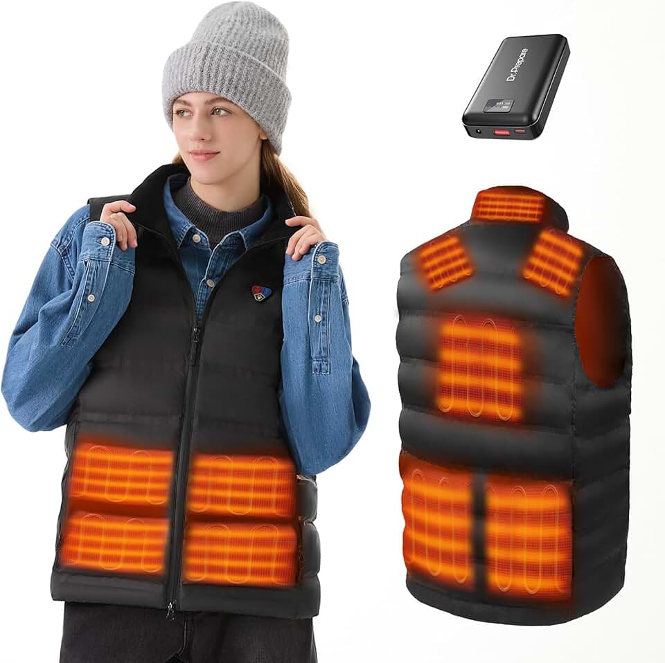 Electric Heated Vest with 3 Heat Levels for Men and Women