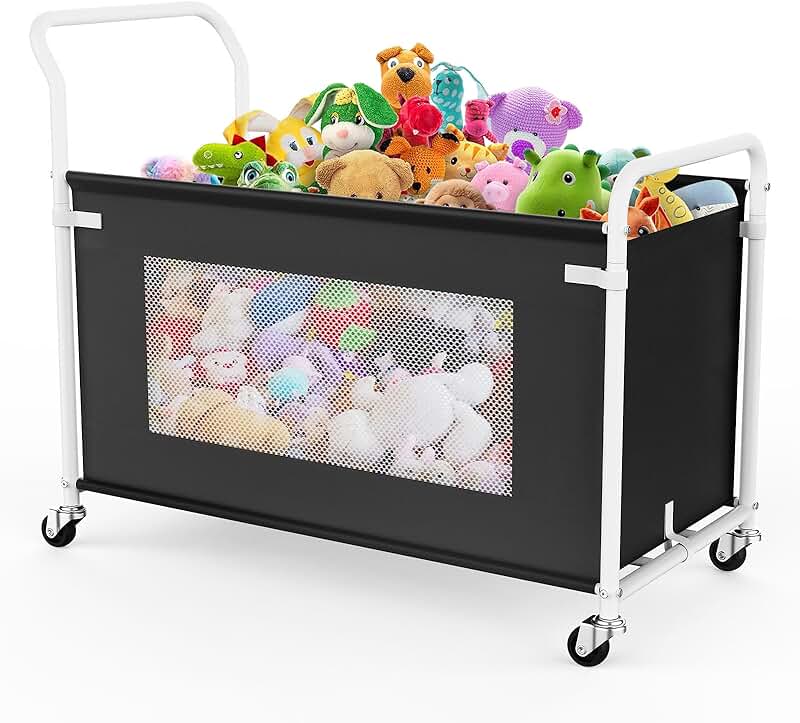 Large Kids' Toy Storage Box with 360° Wheels