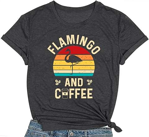 Women's Coffee Themed Letter T-Shirt