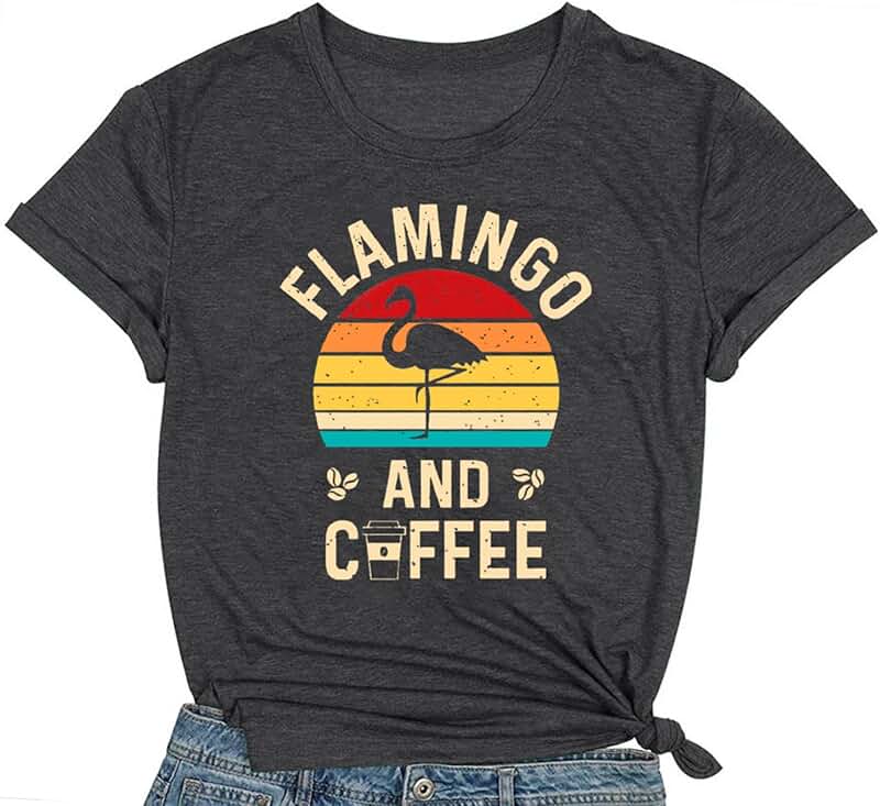 Women's Coffee Themed Letter T-Shirt