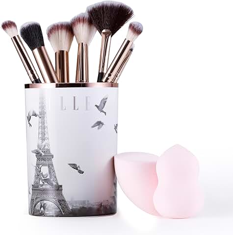 Professional Eye and Face Brush Set, 10 Pieces