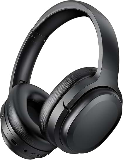 Wireless Over-Ear Headphones with Noise Cancellation and Long Battery Life