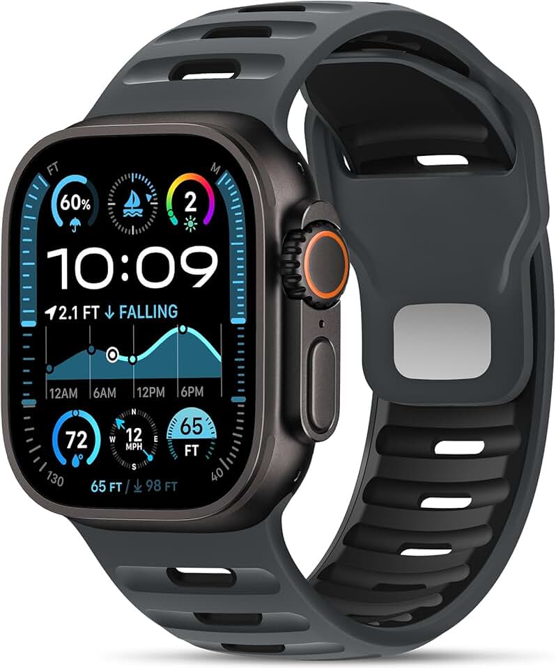 Silicone Sport Band for Smartwatch, Waterproof, 26mm