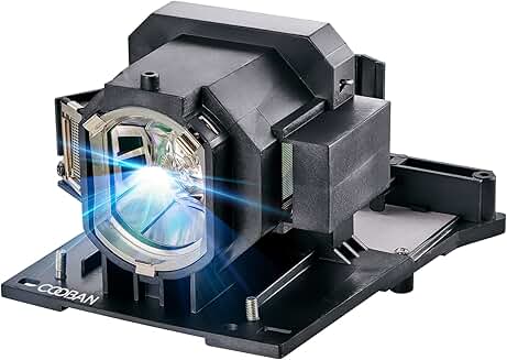 Replacement projector lamp with housing for specific Hitachi models
