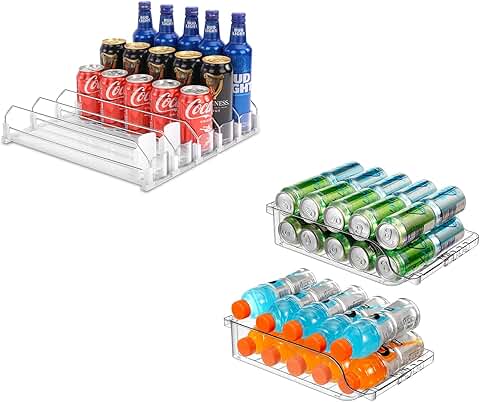 Adjustable Soda Can Organizer for Refrigerator and Pantry