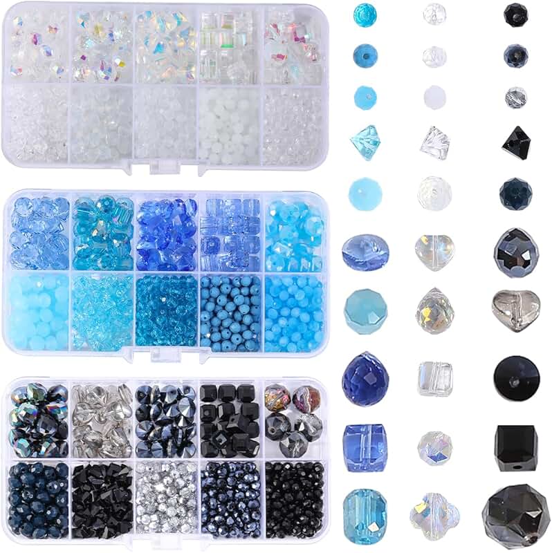 1550 Crystal Glass Beads Kit for Jewelry and Crafts