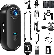 4K Wearable Sports Camera with 128GB and Waterproof Case