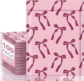 Pink Bubble Mailers 6x10 Pack for Small Items