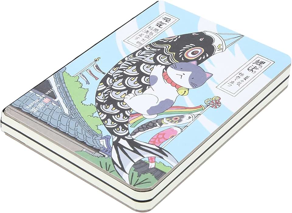 Japanese Journal Notebook with Cute Cover, 224 Pages