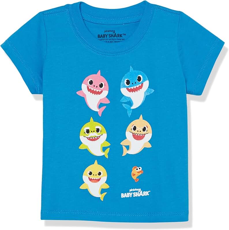 Baby Shark Family Short Sleeve T-Shirt for Boys