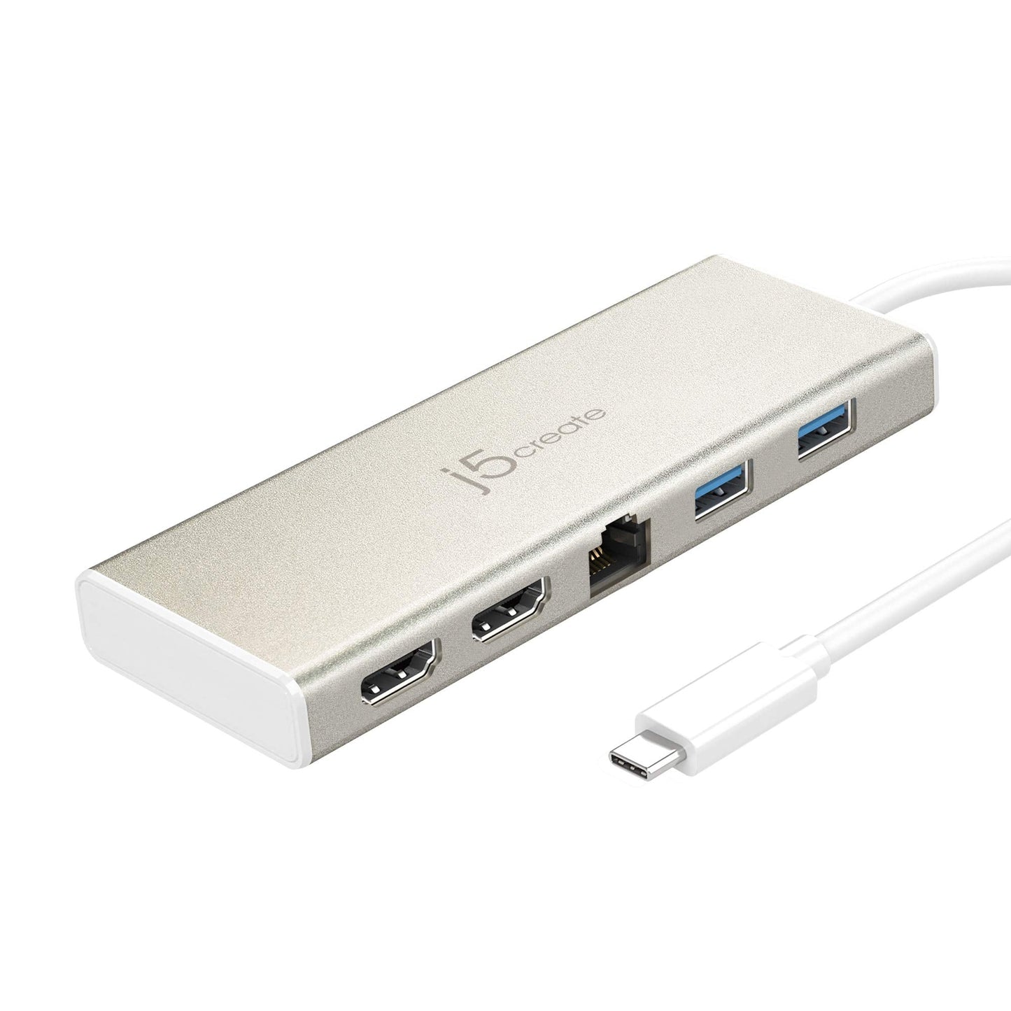 USB-C Mini Dock- Type C Hub with 2X 4K HDMI, 2X USB 3.0, Ethernet, Power Delivery 2.0