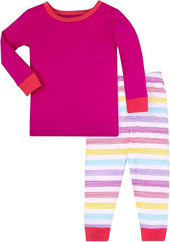 Baby Girls' Bright Stripe Sleepwear, 24 Months