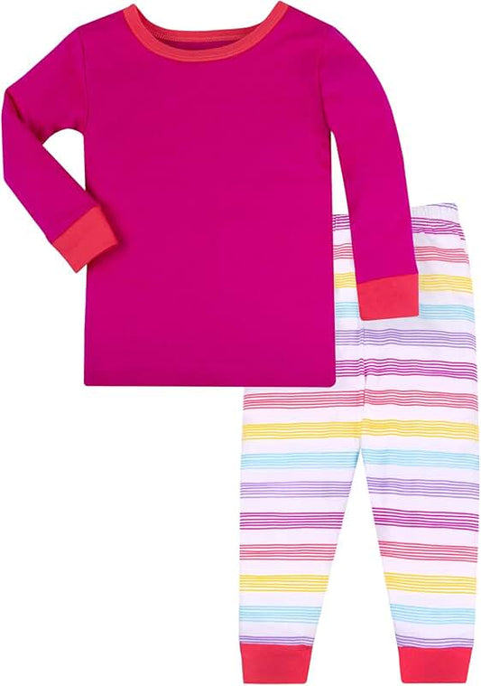 Baby Girls' Bright Stripe Sleepwear, 24 Months