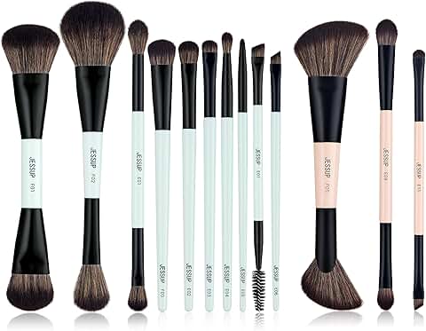 Double-Sided Makeup Brush Set with Travel Brushes