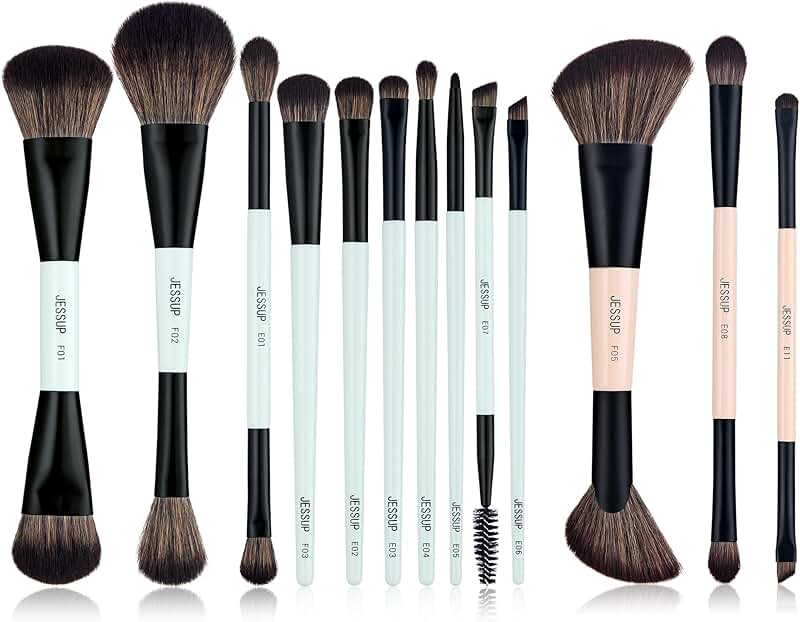 Double-Sided Makeup Brush Set with Travel Brushes