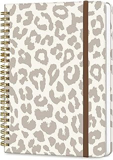 A5 Spiral Notebook with Leopard Cover for Writing