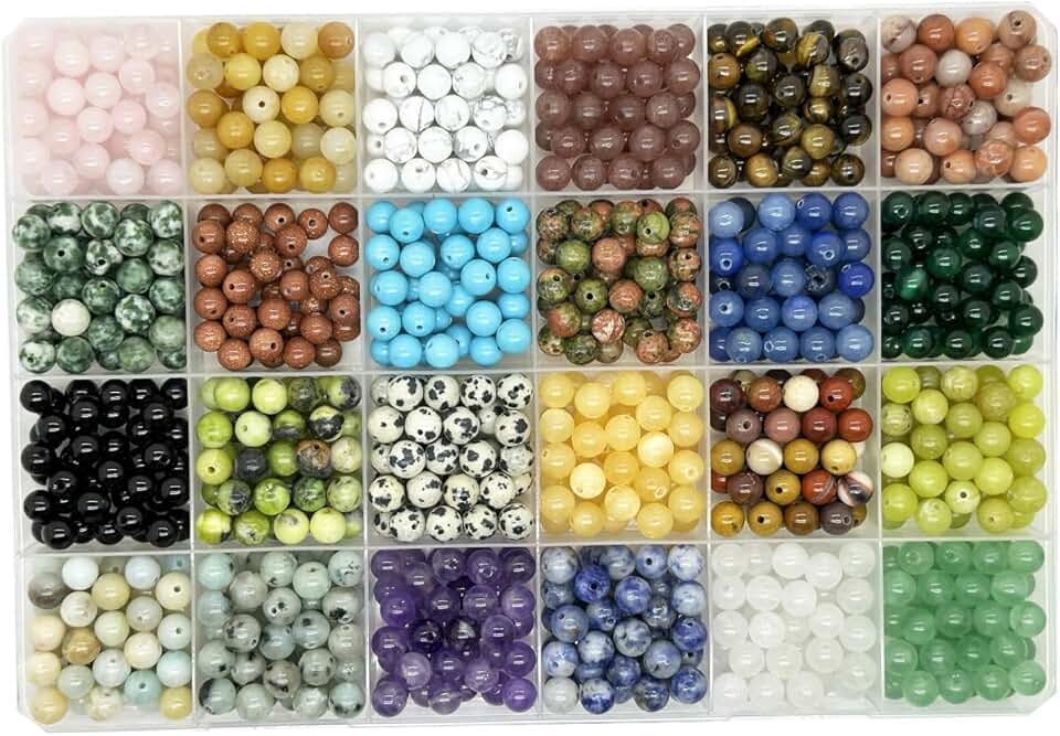 960pcs 6mm Natural Gemstone Beads for Jewelry Making