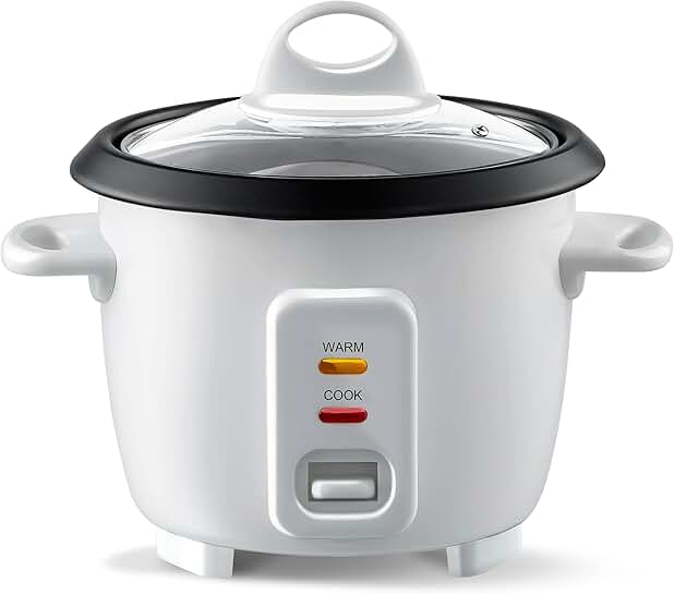 Mini Electric Rice Cooker with Steamer and Keep Warm