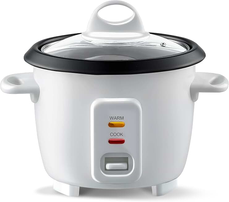 Mini Electric Rice Cooker with Steamer and Keep Warm
